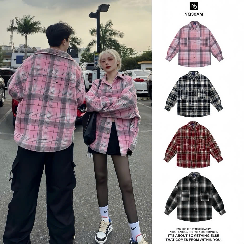 Áo Sơ Mi Flannel NQ30 Nỉ Dạ